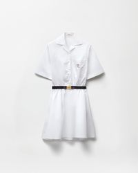 Versace - Cotton-Poplin Mini Dress - Lyst