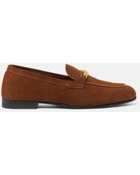 Versace - Medusa Suede Loafers - Lyst