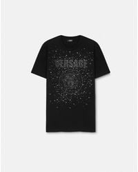 Versace - Medusa Rock T-Shirt Mit Kristallen - Lyst