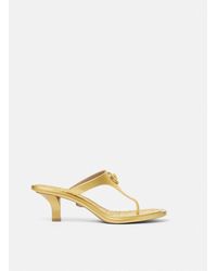 Versace - Alia Metallic Thong Sandals 55 Mm - Lyst