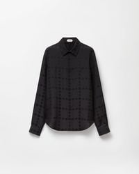 Versace - Jacquard Silk Crêpe Satin Silk Shirt - Lyst