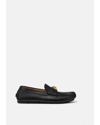 Versace - La Medusa Leather Driver Shoes - Lyst