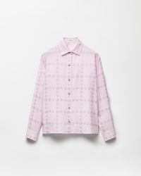 Versace - Jacquard Silk Crêpe Satin Shirt - Lyst