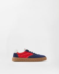 Versace - Greca Suede & Nylon Sneakers - Lyst