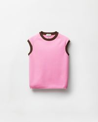 Versace - Top De Punto De Algodón - Lyst
