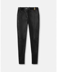 Versace - Slim Fit Leather Pants - Lyst