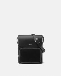 Versace - Leather Crossbody Cargo Bag - Lyst