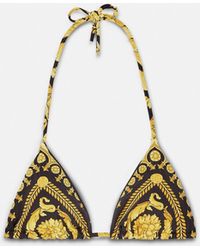 Versace - Printed Nylon-Blend Bikini Top - Lyst