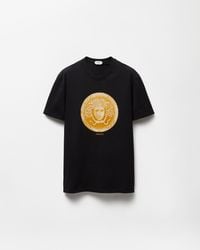 Versace - Printed Cotton-Jersey Slim T-Shirt - Lyst