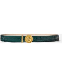 Versace - Medusa Biggie Croc-Effect Belt 1.2" - Lyst