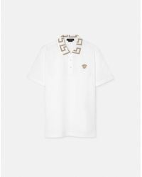 Versace - Greek Collar Polo Shirt - Lyst