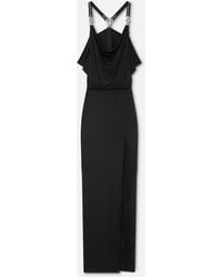 Versace - Viscose-Jersey Gathered Gown - Lyst