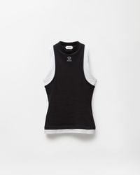 Versace - Embroidered-Logo Stretch Cotton-Jersey Tank Top - Lyst