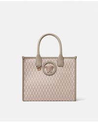 Versace - V Allover La Medusa Small Tote Bag - Lyst