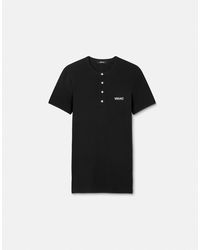 Versace - Cotton Ribbed T-Shirt - Lyst