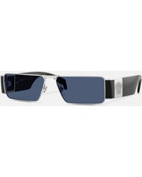 Versace - Medusa Plaque Rectangular Sunglasses - Lyst
