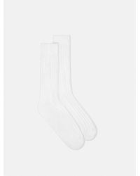 Versace - Embroidered Ribbed Cotton Socks - Lyst