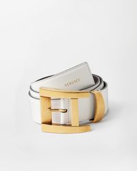 Versace - Cinturón De Piel 4 Cm - Lyst