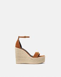 Versace - Medusa '95 Suede Wedge Sandals 120 Mm - Lyst