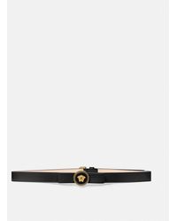 Versace - Gianni Ribbon Leather Belt 0.8" / 2 Cm - Lyst