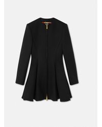 Versace - Manteau Évasé En Laine Feutrée - Lyst