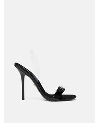 Versace - Gianni Ribbon Slingback Sandals 110 Mm - Lyst