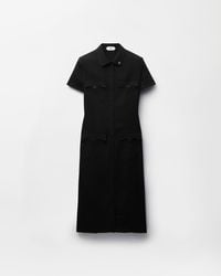 Versace - Stretch Georgette Viscose Midi Dress - Lyst