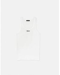 Versace - Logo Cotton Tank Top - Lyst