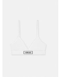 Versace - Bralette A Coste '90S Vintage Logo - Lyst