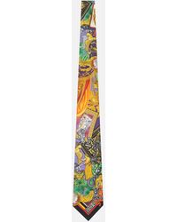 Versace - Printed Silk Twill Tie - Lyst