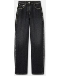 Versace - Embellished High-Waist Regular Jeans - Lyst