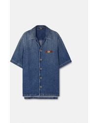 Versace - Medusa Biggie Denim Shirt - Lyst