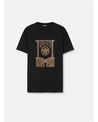 Versace - Architectural Baroque T-Shirt Mit Kristallen - Lyst