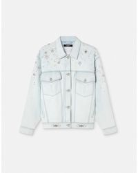 Versace - Embellished Oversize Denim Jacket - Lyst