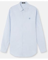 Versace - Striped Cotton Shirt - Lyst