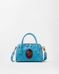 Versace - Roomy Small Leather Boston Bag - Lyst