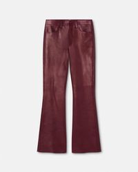 Versace - Flared Leather Pants - Lyst