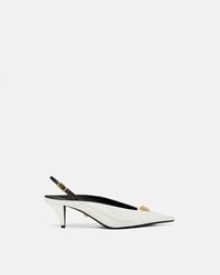 Versace - La Medusa Leather Slingbacks 55 Mm - Lyst