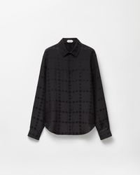 Versace - Jacquard Silk Crêpe Satin Silk Shirt - Lyst
