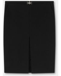 Versace - Wool Pencil Midi Skirt - Lyst