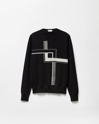 Versace - Intarsia Cashmere Knit Sweater - Lyst