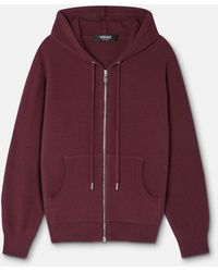 Versace - Cashmere-Wool Knit Zip Hoodie - Lyst