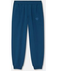 Versace - Embroidered Cotton-Jersey Sweatpants - Lyst