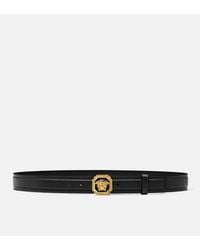 Versace - La Medusa Leather Belt 1.4" - Lyst