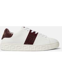 Versace - Greca Embellished Nylon Sneakers - Lyst