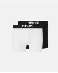 Versace - Cotton-Jersey Long Trunks 2-Pack - Lyst