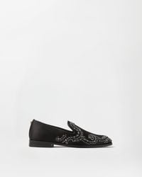 Versace - Medusa Embellished Satin Slippers - Lyst