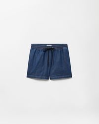 Versace - Chambray Denim Shorts - Lyst