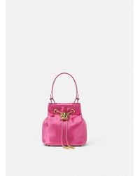 Versace - La Medusa Satin Mini Bucket Bag - Lyst