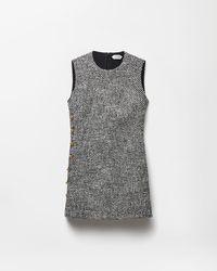 Versace - Wool Bouclé Mini Dress - Lyst